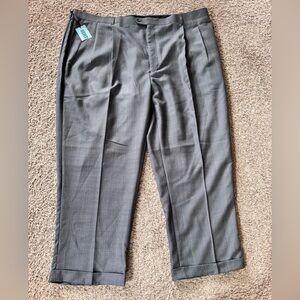 Bertucci Plaid Dress Pants NWT Men Size 48X32 Gray